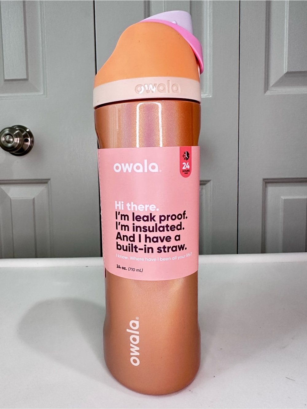 Owala FreeSip Stainless Steel Insulated Water Bottle in Main Squeeze 24 Oz